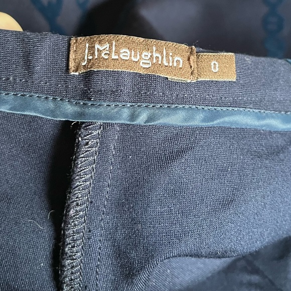 J. Mclaughlin Navy Velvet Chain Rayon Blend Regina Pants Sz. 0 - Picture 4 of 4